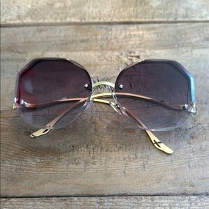 Gold and Purple Sunglasses